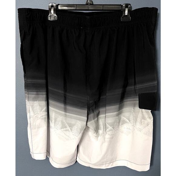Mens💪 Sonoma Tropical Trees Design Black and white Swim Trunks size XXL - Picture 2 of 10